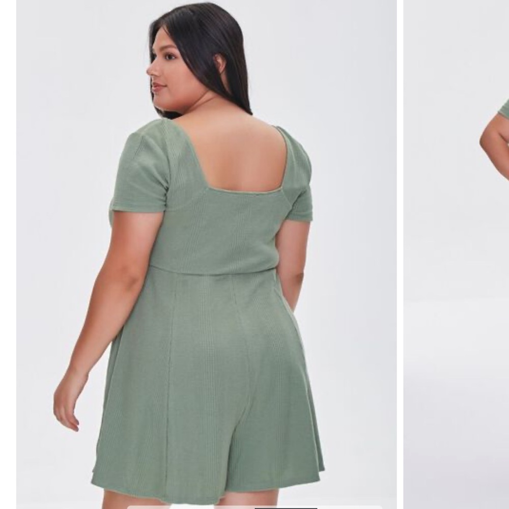 Forever 21+ Plus Size Square Neck Romper - Picture 7 of 8